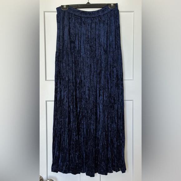 Vintage Gotcha Covered Dark Blue Blouse and Broom Skirt Set Size L - Picture 3 of 6
